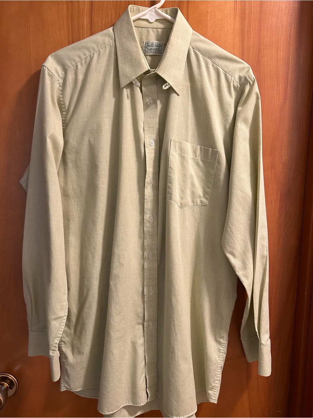 Hamilton Shirts Custom Collection Men's Long-Sleeve Dress Shirt in Beige
